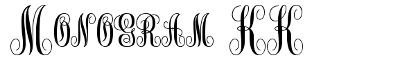 Monogram KK font preview